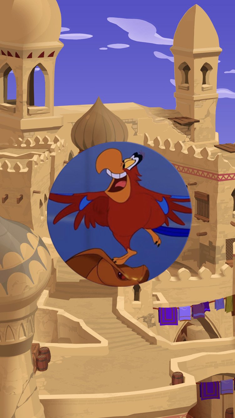 Comment Iago s'y prend-il pour voler la lampe à Aladdin?